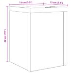 Casa si Gradina - Gradinarit si plante - Plante si ghivece - Ghivece si suporturi - Suport pentru plante 2 pcs Stejar Negru 15 x 15 x 20 cm - Infinity.ro