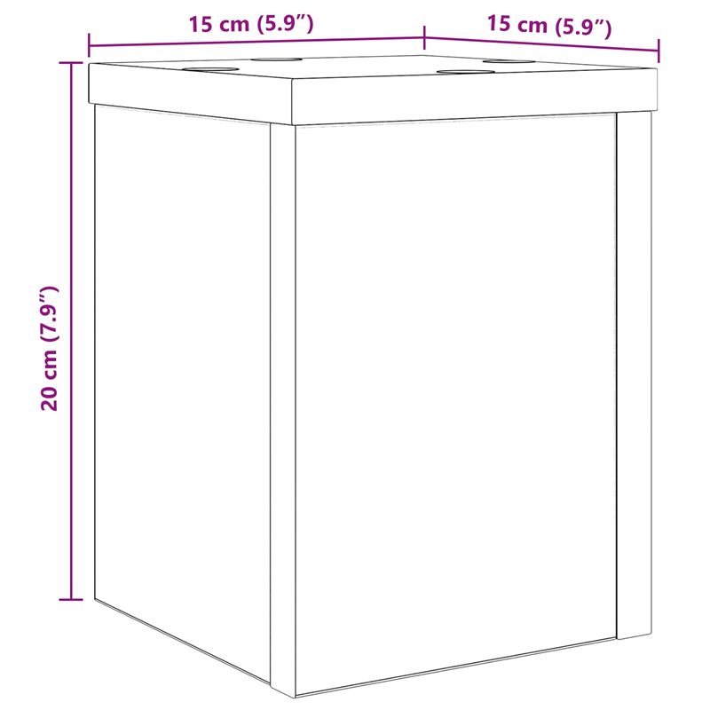 Casa si Gradina - Gradinarit si plante - Plante si ghivece - Ghivece si suporturi - Suport pentru plante 2 pcs Stejar Negru 15 x 15 x 20 cm - Infinity.ro