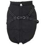 Petshop - Articole imbracaminte - Haine animale - Haina pentru Caini cu ham Negru 3XL Fleece si poliester - Infinity.ro