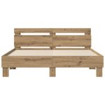 Casa si Gradina - Mobilier - Paturi si accesorii - Paturi - Cadru de pat Stejar Artizanal 160 x 200 cm Lemn compozit - Infinity.ro