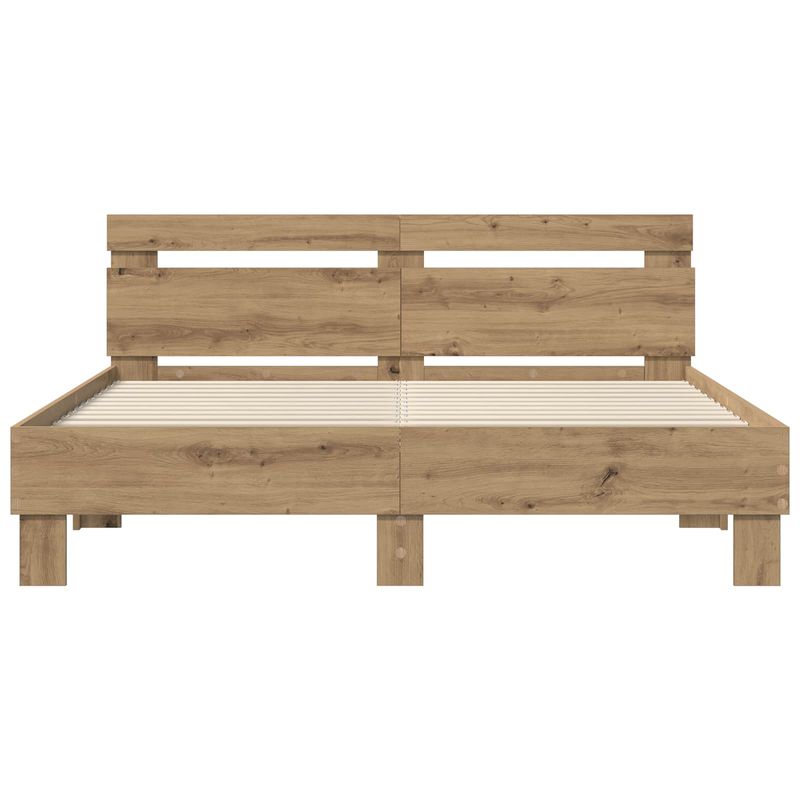 Casa si Gradina - Mobilier - Paturi si accesorii - Paturi - Cadru de pat Stejar Artizanal 160 x 200 cm Lemn compozit - Infinity.ro