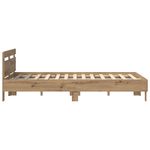 Casa si Gradina - Mobilier - Paturi si accesorii - Paturi - Cadru de pat Stejar Artizanal 160 x 200 cm Lemn compozit - Infinity.ro