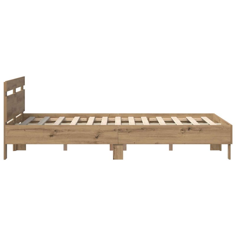 Casa si Gradina - Mobilier - Paturi si accesorii - Paturi - Cadru de pat Stejar Artizanal 160 x 200 cm Lemn compozit - Infinity.ro
