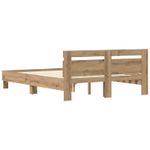 Casa si Gradina - Mobilier - Paturi si accesorii - Paturi - Cadru de pat Stejar Artizanal 160 x 200 cm Lemn compozit - Infinity.ro