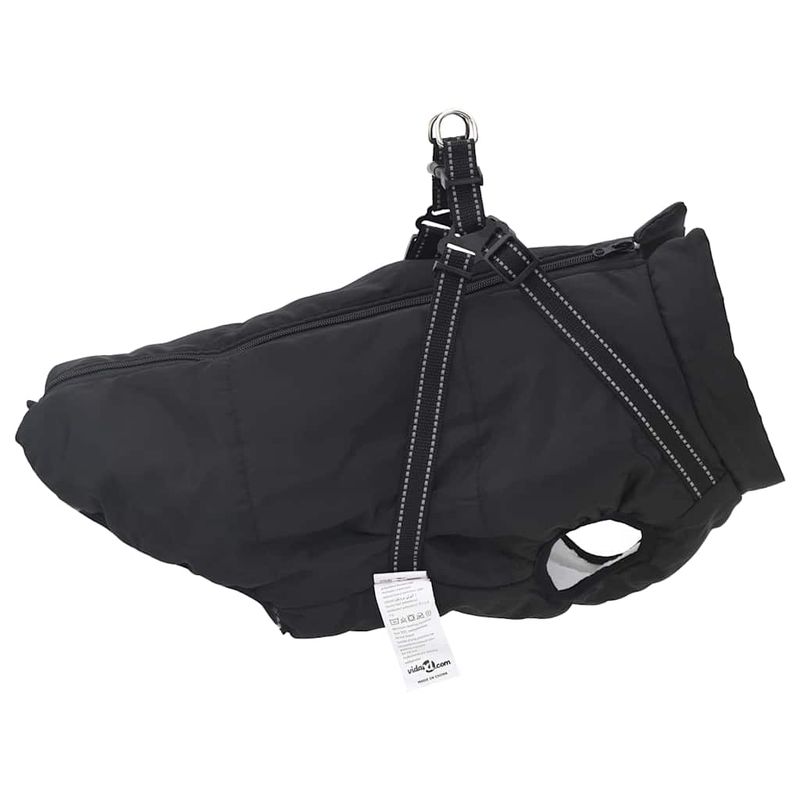 Petshop - Articole imbracaminte - Haine animale - Haina pentru Caini cu ham Negru 3XL Fleece si poliester - Infinity.ro