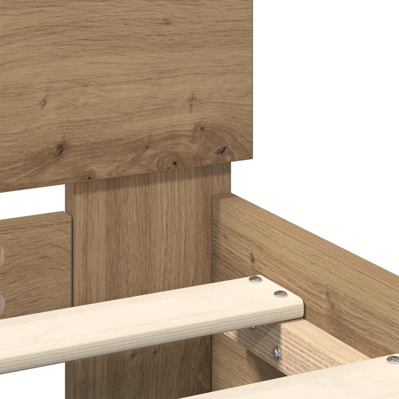 Casa si Gradina - Mobilier - Paturi si accesorii - Paturi - Cadru de pat Stejar Artizanal 160 x 200 cm Lemn compozit - Infinity.ro