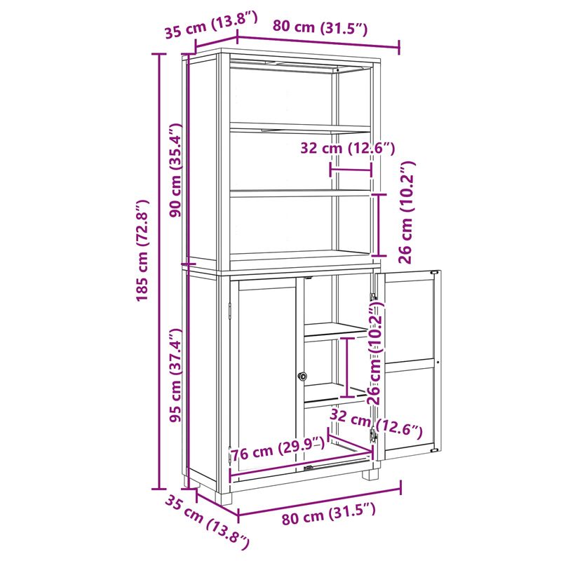Casa si Gradina - Mobilier - Dulapuri si sifoniere - Dulapuri - Set de Mobilier pentru Depozitare cu usa Maro Lemn compozit - Infinity.ro
