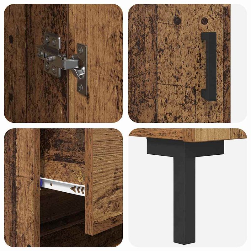 Casa si Gradina - Mobilier - Comode si corpuri - Corpuri bucatarie - Bufet 2 pcs Lemn vechi 69,5 x 34 x 180 cm Lemn compozit - Infinity.ro