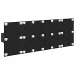 Casa si Gradina - Mobilier - Paturi si accesorii - Accesorii paturi - Tablie de pat cu LED, gri inchis, 147x16x118/128 cm, textil - Infinity.ro
