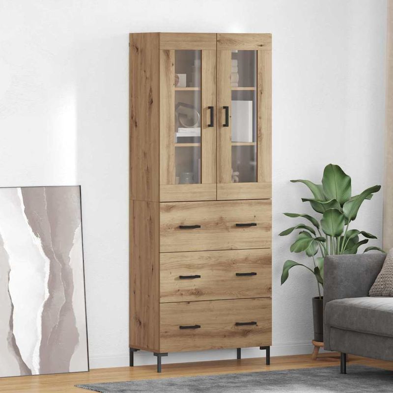 Casa si Gradina - Mobilier - Comode si corpuri - Corpuri bucatarie - Bufet 2 pcs Stejar Artizanal 69,5 x 34 x 180 cm Lemn compozit - Infinity.ro