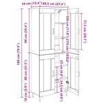 Casa si Gradina - Mobilier - Comode si corpuri - Comode - Bufet 2 pcs Stejar Artizanal 69,5 x 34 x 180 cm Lemn compozit - Infinity.ro