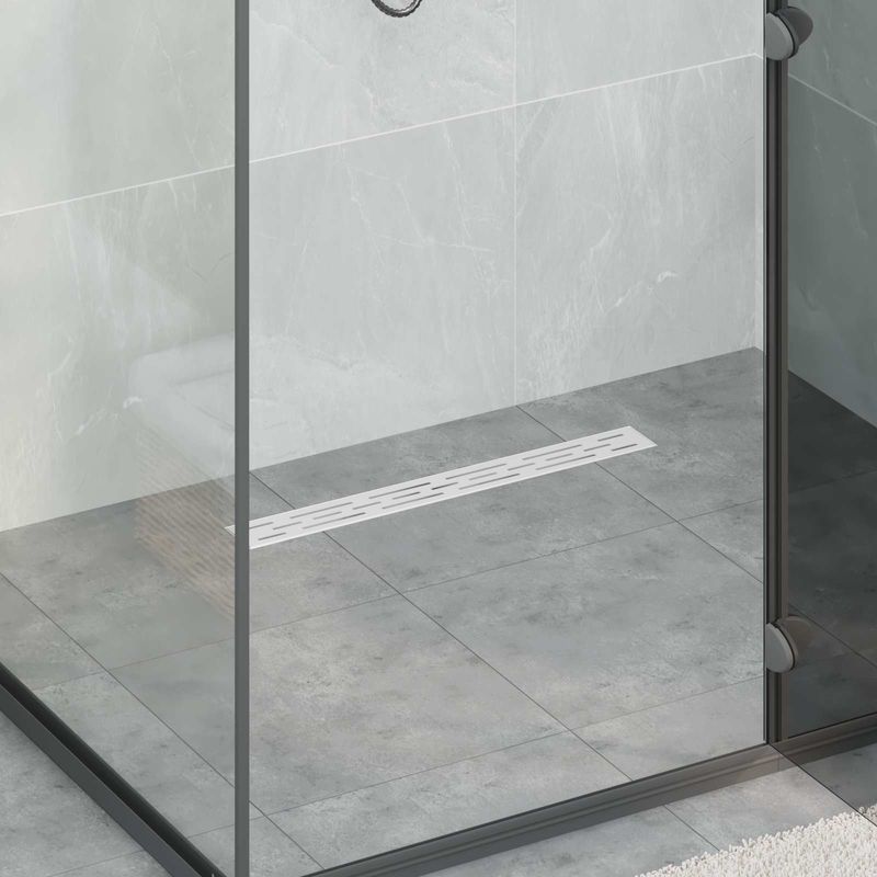 Casa si Gradina - Constructii - Materiale constructii - Sisteme de scurgere - Drenaj de dus 362 Grade cu Design pe Linie Argintiu 60 cm - Infinity.ro