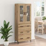Casa si Gradina - Mobilier - Comode si corpuri - Corpuri bucatarie - Bufet 2 pcs Stejar Artizanal 69,5 x 34 x 180 cm Lemn compozit - Infinity.ro