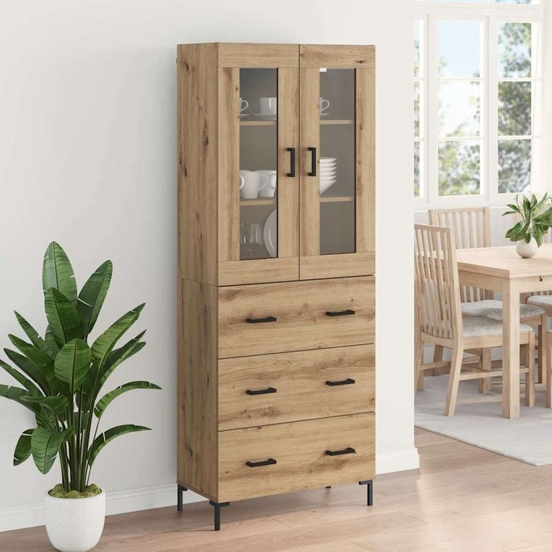 Casa si Gradina - Mobilier - Comode si corpuri - Corpuri bucatarie - Bufet 2 pcs Stejar Artizanal 69,5 x 34 x 180 cm Lemn compozit - Infinity.ro