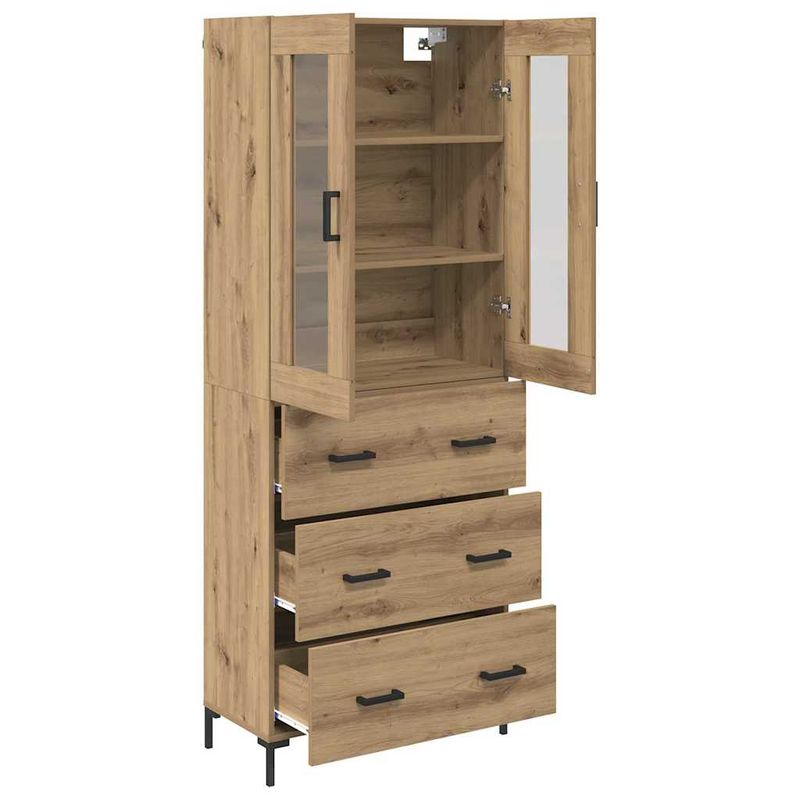 Casa si Gradina - Mobilier - Comode si corpuri - Corpuri bucatarie - Bufet 2 pcs Stejar Artizanal 69,5 x 34 x 180 cm Lemn compozit - Infinity.ro