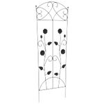 Casa si Gradina - Gradina si terasa - Garduri, panouri si accesorii - Gard de Gradina Spalier 3 pcs Negru 112 x 40 cm Otel - Infinity.ro