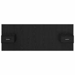 Casa si Gradina - Mobilier - Paturi si accesorii - Accesorii paturi - Tablie de pat cu LED, gri inchis, 147x16x118/128 cm, textil - Infinity.ro
