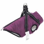 Petshop - Articole imbracaminte - Haine animale - Haina pentru Caini cu ham Violet M Fleece si poliester - Infinity.ro