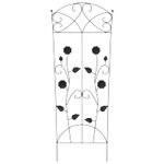Casa si Gradina - Gradina si terasa - Garduri, panouri si accesorii - Gard de Gradina Spalier 3 pcs Negru 112 x 40 cm Otel - Infinity.ro