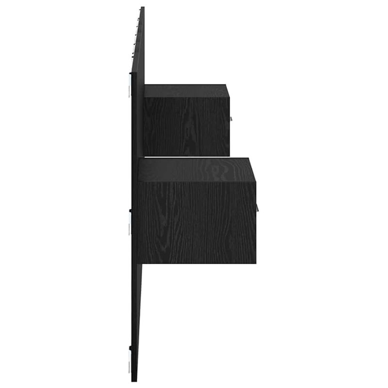 Casa si Gradina - Mobilier - Paturi si accesorii - Accesorii paturi - Tablie de pat cu LED, gri inchis, 147x16x118/128 cm, textil - Infinity.ro