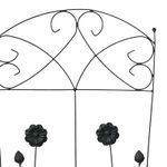 Casa si Gradina - Gradina si terasa - Garduri, panouri si accesorii - Gard de Gradina Spalier 3 pcs Negru 112 x 40 cm Otel - Infinity.ro