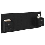 Casa si Gradina - Mobilier - Paturi si accesorii - Accesorii paturi - Tablie de pat cu LED, gri inchis, 147x16x118/128 cm, textil - Infinity.ro