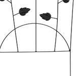 Casa si Gradina - Gradina si terasa - Garduri, panouri si accesorii - Gard de Gradina Spalier 3 pcs Negru 112 x 40 cm Otel - Infinity.ro