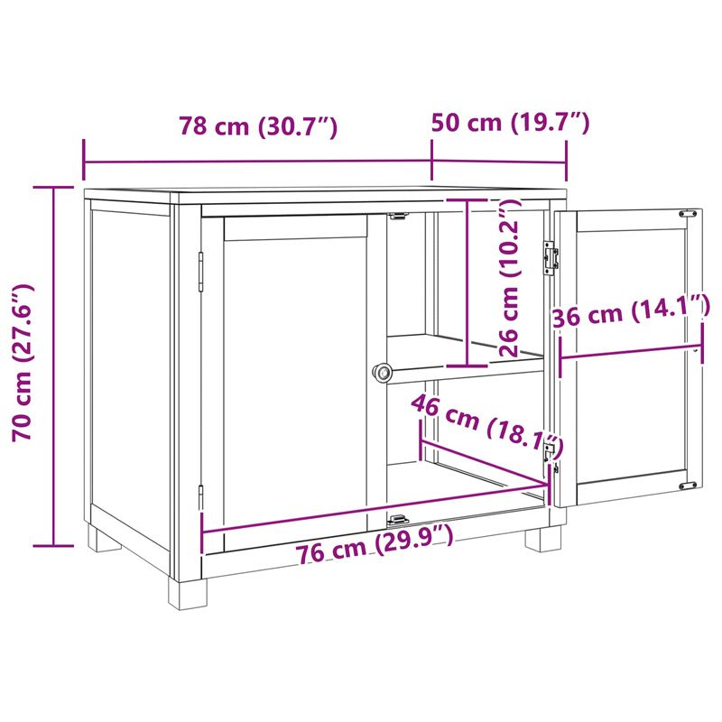 Casa si Gradina - Mobilier - Dulapuri si sifoniere - Dulapuri - Dulap cu depozitare cu usa Maro Lemn compozit - Infinity.ro