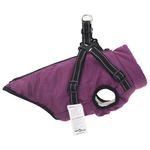 Petshop - Articole imbracaminte - Haine animale - Haina pentru Caini cu ham Violet M Fleece si poliester - Infinity.ro