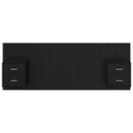 Casa si Gradina - Mobilier - Paturi si accesorii - Accesorii paturi - Tablie de pat cu LED, gri inchis, 147x16x118/128 cm, textil - Infinity.ro