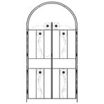 Casa si Gradina - Gradina si terasa - Decoratiuni exterior - Arcade - Arc de Gradina Simplu Negru - Infinity.ro