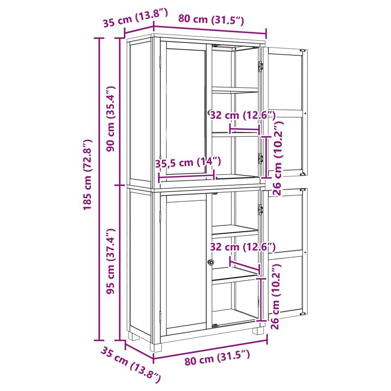 Casa si Gradina - Mobilier - Dulapuri si sifoniere - Dulapuri - Set de Mobilier pentru Depozitare cu usa Maro Lemn compozit - Infinity.ro