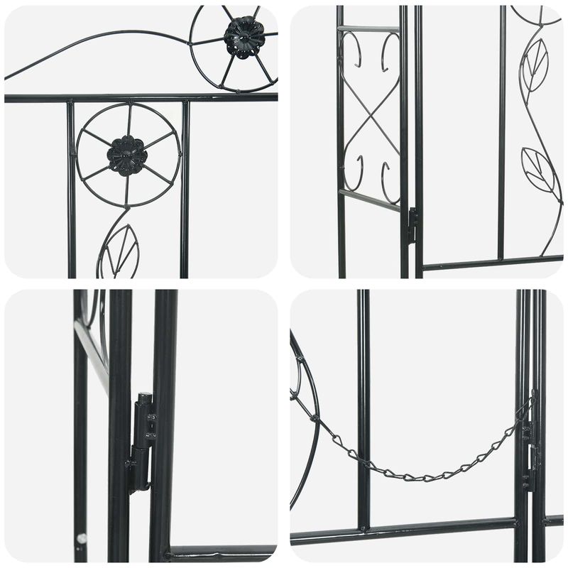 Casa si Gradina - Gradina si terasa - Decoratiuni exterior - Arcade - Arc de Gradina Simplu Negru - Infinity.ro