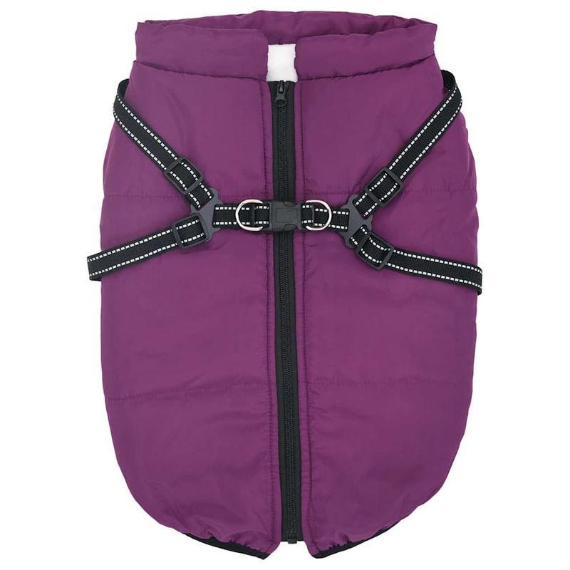 Petshop - Articole imbracaminte - Haine animale - Haina pentru Caini cu ham Violet 5XL Fleece si poliester - Infinity.ro