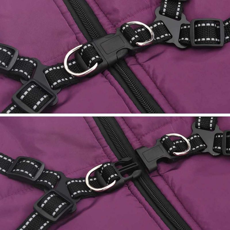 Petshop - Articole imbracaminte - Haine animale - Haina pentru Caini cu ham Violet 5XL Fleece si poliester - Infinity.ro