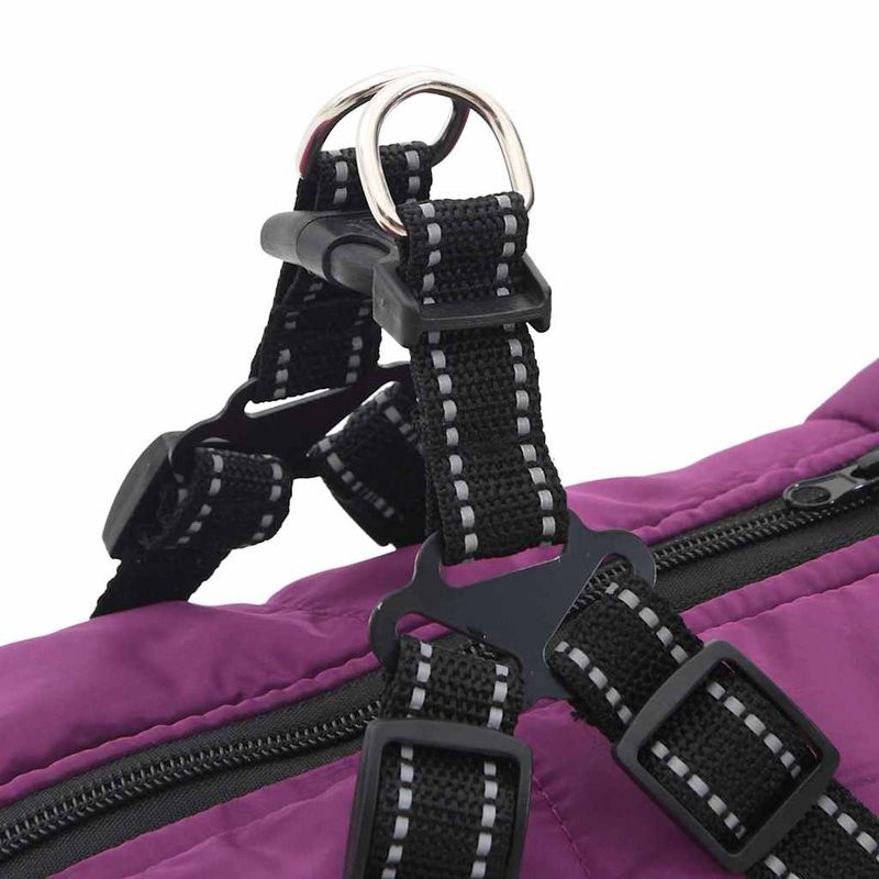 Petshop - Articole imbracaminte - Haine animale - Haina pentru Caini cu ham Violet 5XL Fleece si poliester - Infinity.ro