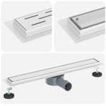 Casa si Gradina - Constructii - Materiale constructii - Sisteme de scurgere - Scurgere de dus 2 in 1 cu sifon 360° Argintiu 60 cm - Infinity.ro