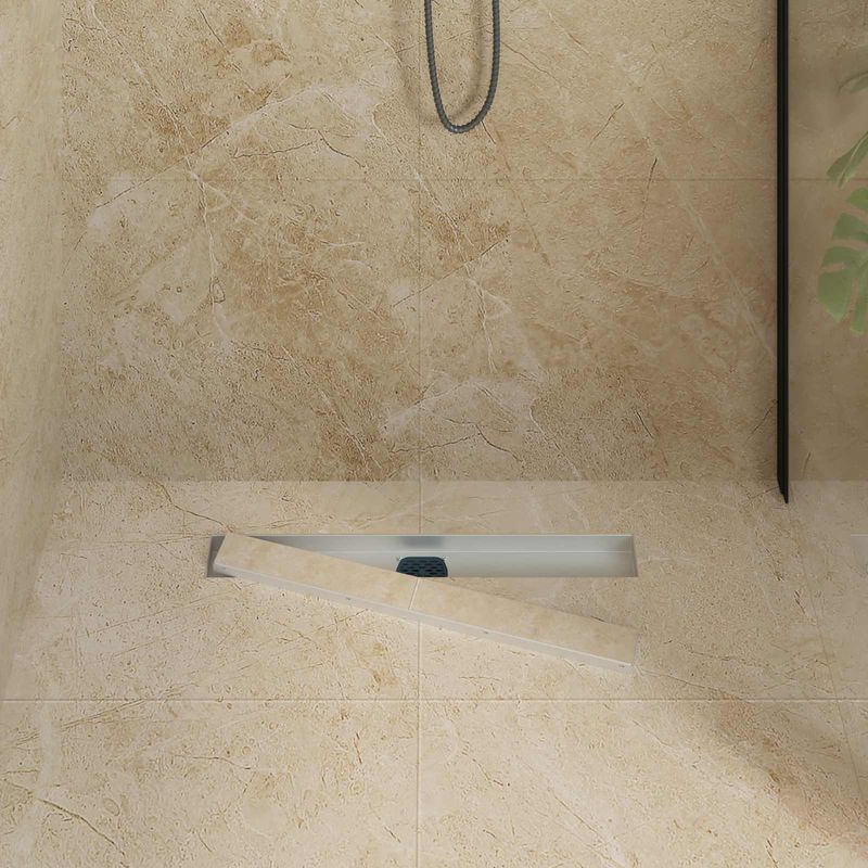 Casa si Gradina - Constructii - Materiale constructii - Sisteme de scurgere - Scurgere de dus 2 in 1 cu sifon 360° Argintiu 60 cm - Infinity.ro