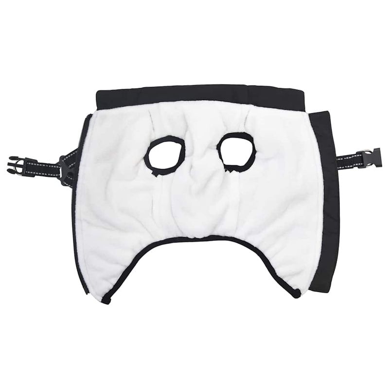 Petshop - Articole imbracaminte - Haine animale - Haina pentru Caini cu ham Negru M Fleece si poliester - Infinity.ro