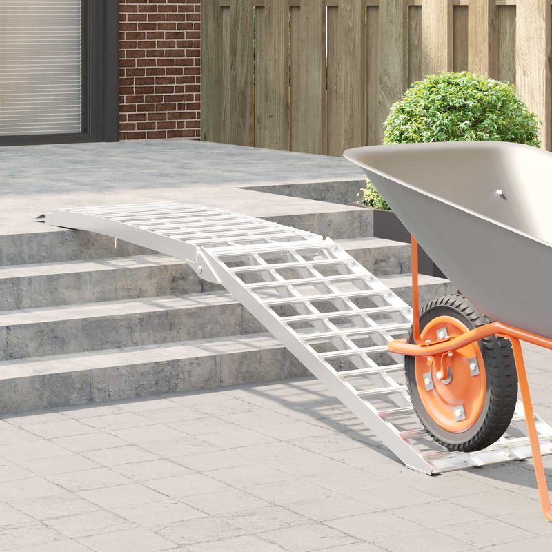 Auto si Moto - Remorci si platforme auto - Rampa de Incarcare Argintiu 230 x 44 x 13 cm Aluminiu - Infinity.ro