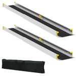 Auto si Moto - Remorci si platforme auto - Rampa pentru scaun cu rotile 2 pcs Negru 152 x 19 x 5,5 cm - Infinity.ro