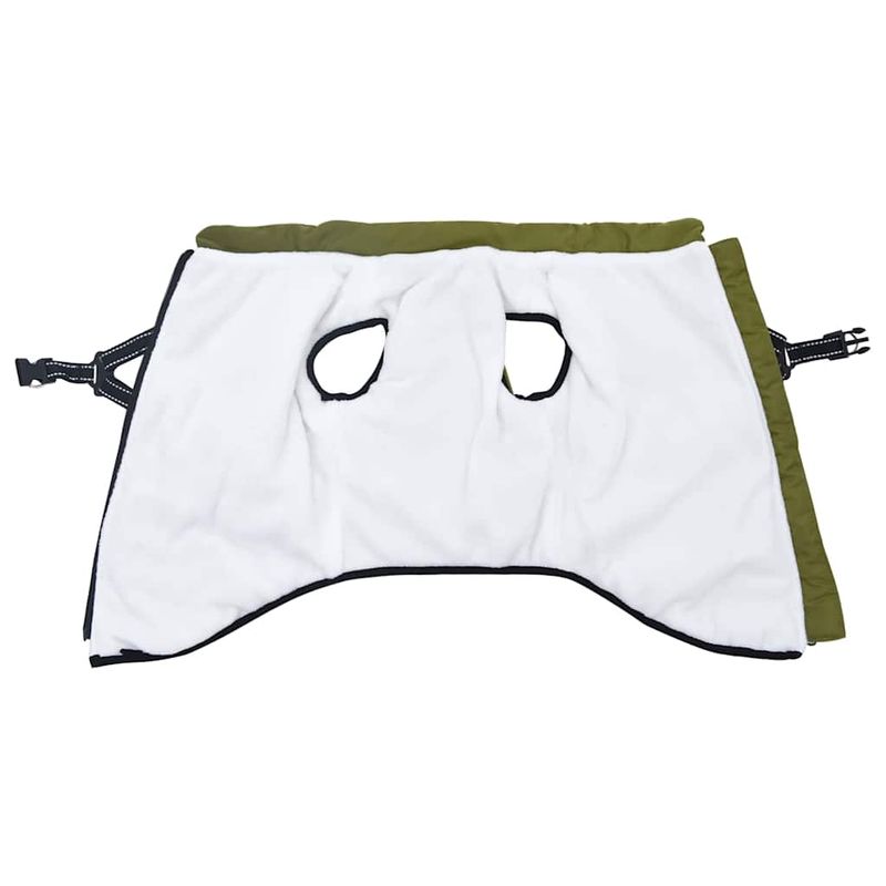 Petshop - Articole imbracaminte - Haine animale - Haina pentru Caini cu ham Verde Army 3XL Fleece si poliester - Infinity.ro