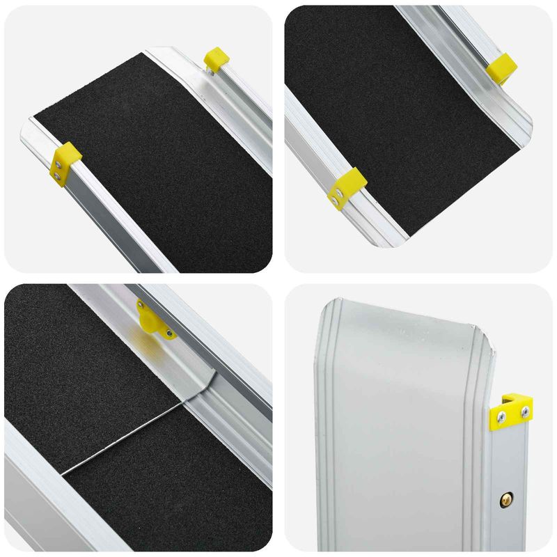 Auto si Moto - Remorci si platforme auto - Rampa pentru scaun cu rotile 2 pcs Negru 184,5 x 18,5 x 5 cm - Infinity.ro