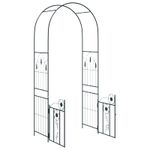 Casa si Gradina - Gradina si terasa - Decoratiuni exterior - Arcade - Arc de Gradina Simplu Negru 102 x 50 x 218 cm - Infinity.ro