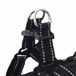 Petshop - Articole imbracaminte - Haine animale - Haina pentru Caini cu ham Negru M Fleece si poliester - Infinity.ro