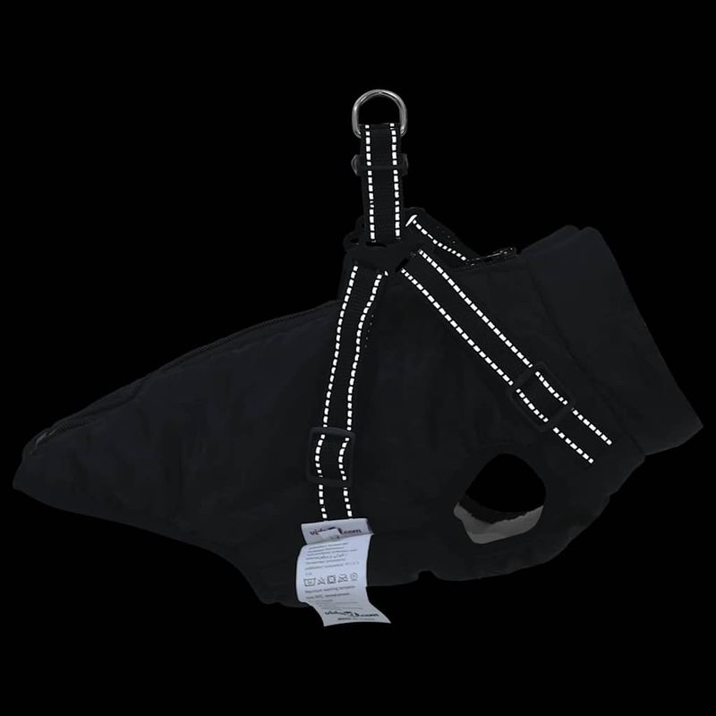 Petshop - Articole imbracaminte - Haine animale - Haina pentru Caini cu ham Negru M Fleece si poliester - Infinity.ro