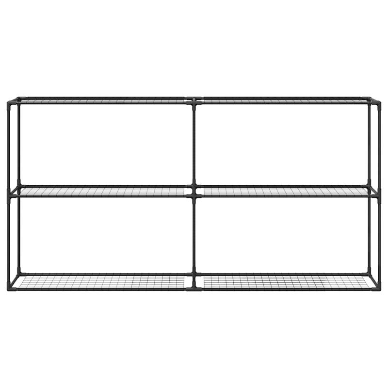 Casa si Gradina - Gradinarit si plante - Plante si ghivece - Ghivece si suporturi - Stand pentru plante cu 3 niveluri Negru 200 x 32 x 104 cm Otel - Infinity.ro