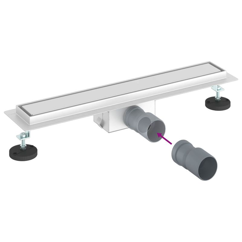 Casa si Gradina - Constructii - Materiale constructii - Sisteme de scurgere - Drenaj pentru dus cu capac din sticla Argintiu 50 cm - Infinity.ro