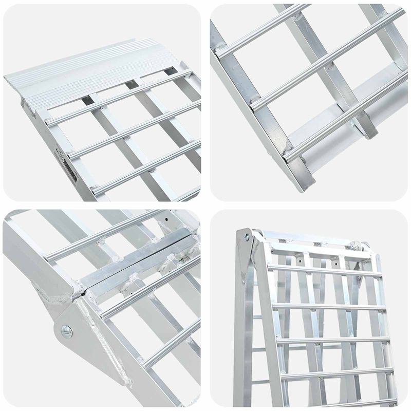 Auto si Moto - Remorci si platforme auto - Rampa de Incarcare Argintiu 230 x 44 x 13 cm Aluminiu - Infinity.ro