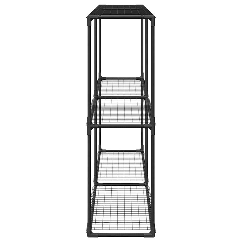 Casa si Gradina - Gradinarit si plante - Plante si ghivece - Ghivece si suporturi - Stand pentru plante cu 3 niveluri Negru 200 x 32 x 104 cm Otel - Infinity.ro